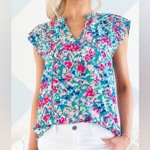 Avara Printed Floral Print Blouse XL